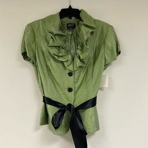 Adrianna papell short sleeve button down dress top